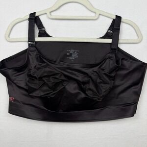 Ruby Ribbon Longline Bra Womens 48 Black Wireless Breastfeeding Nursing 3037